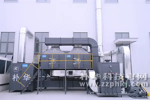 有机废气处理RCO催化燃烧设备安装在客户注塑车间外面
