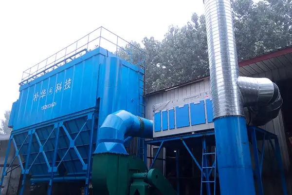 案例：高效脉冲袋式除尘器设备安装在郑州客户厂区
