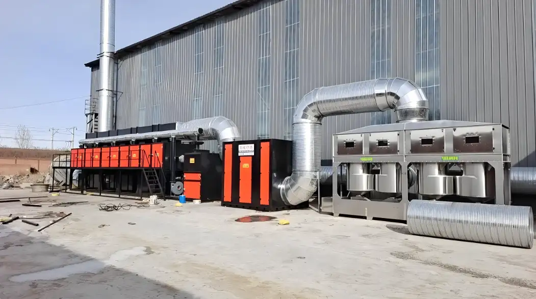 朴华科技RCO催化燃烧设备工业安装实景图