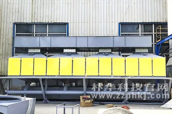 案例:高效有机废气净化设备UV光氧催化设备安装在客户厂区