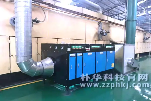 洛阳某塑料厂有机废气处理设备安装完成